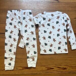 Carter's white thermal Christmas long sleeve pant toddler‎ pajama set SIZE 3